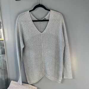 Vince Light Blue V-Neck Sweater